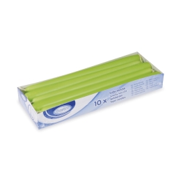 Conical candle 245mm yellow-green (10 pcs in a pack.) (1)
