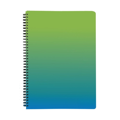 Liner pad with spiral PP A4 /60 sheets OMBRE - green