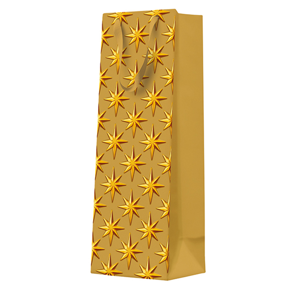 Darčeková taška vianočná 12x37x10 cm Embossed Stars