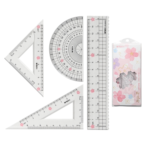 M&G Sakura ruler set, set of 4/transparent