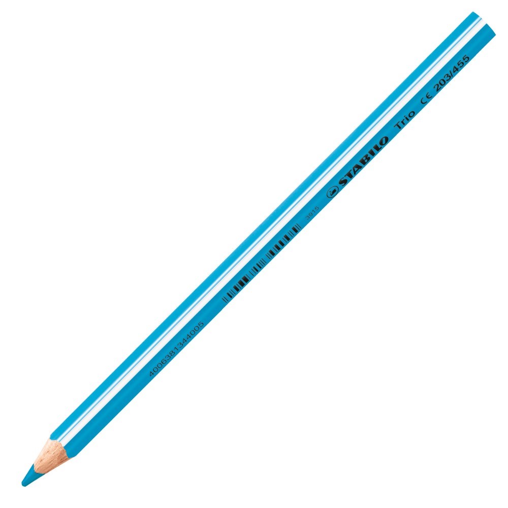 Triangular colored pencils STABILO Trio thick 92 pcs box - 18 different colors