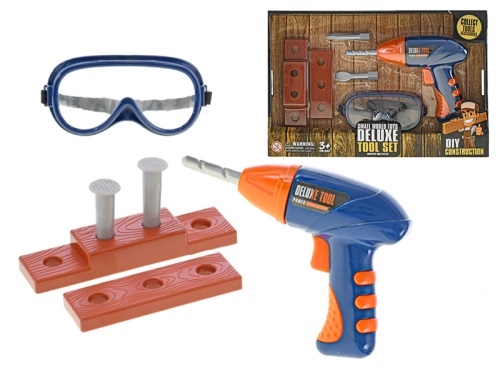 8pcs of plastic tool set w/drill in OTB