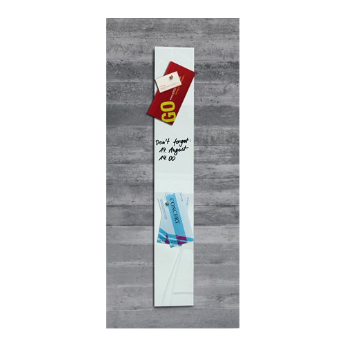 Magnetic glass board, 12x78 cm, SIGEL "Artverum®", white