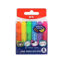 Highlighter M&G Mini So Many Cats with fruit scent - set of 6 (1)