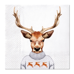 Napkins PAW L 33x33cm King Of Forest
