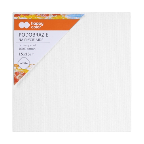 Maliarske plátno Happy Color 15x15 cm MDF 4 mm - biele