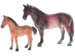 4asstd 10-15cm plastic horse and foal w/accessories in OTB (1)