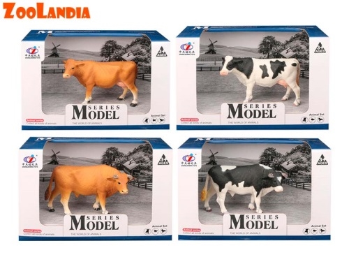 4asstd 13-14cm plastic cow each in OTB