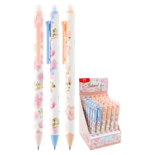 Erasable Gel Pen M&G Sakura time, tip 0.7 mm (3 designs) blue ink