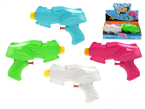 4asstd color (pink,green,blue,white) 15,5cm plastic water gun 12pcs in DBX
