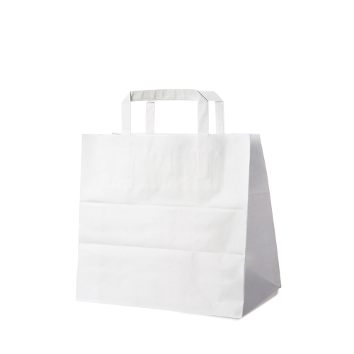 Paper bags 26x17x25 cm, white 50 pcs
