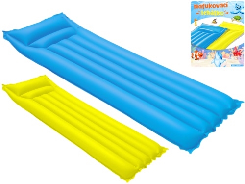 2asstd color (yellow, blue) 183x69cm inflatable air mat in PP w/insert card