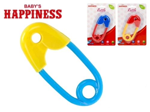3asstd color 12cm plastic rattle pin Baby's Happiness 0m+ on BC