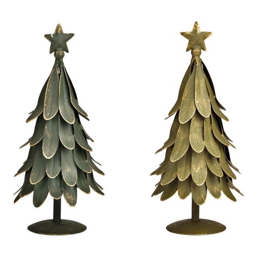 Christmas tree metal, 26 cm (mix of 2 colours /price for 1 piece)