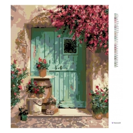 Diamond painting (with frame) - Old door in Greece (6)