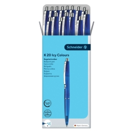 Pero guľôčkové Schneider K20 Icy Colours - modrá náplň (1)