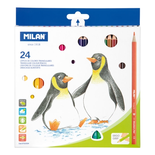 Pastelky MILAN trojhranné 24 ks 