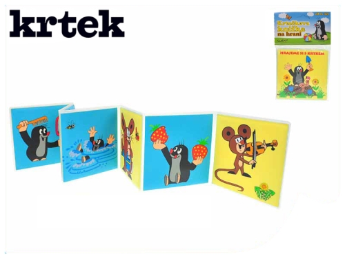 12x12cm folding soft book w/design "Krteček" 0m+ in PVCH