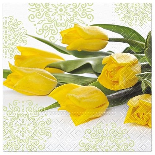 Obrúsky PAW L 33x33cm Yellow Tulips
