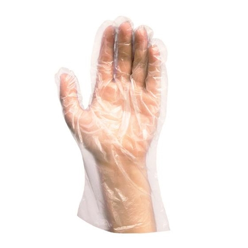 HDPE disposable gloves, size L, (100 pcs in a pack.)