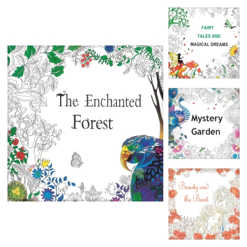 Coloring page 25 x 25 cm /12 sheets (mix of 4 designs)