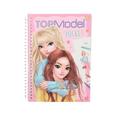 Vreckové omaľovanky so samolepkami Top Model - Louise a Lexy