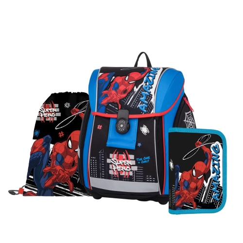 School bag (3-piece set) PREMIUM LIGHT - Spiderman