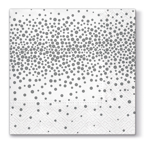 Obrúsky PAW L 33x33cm Confetti - Silver