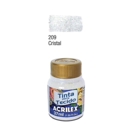 Acrilex Farba na textil 37ml, Glitter Crystal