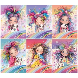 Trhací zápisník 9x12 cm - Rainbow Ella (1)