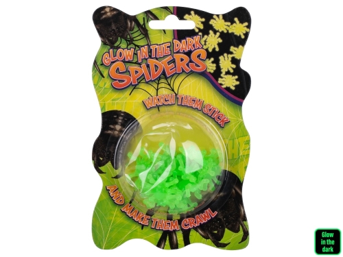 12pcs of 3,5cm sticky glow in the dark spider 12cs on BC