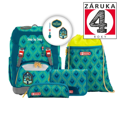 School backpack for first-year students - 5-piece set, Step by Step GRADE Miraculous lock,