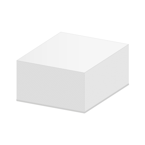 Blok kocka biela 9x9x5 cm - lepená