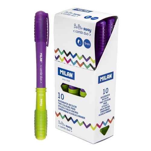 Ballpoint pen MILAN Sway Combi Duo 1.0 mm with changeable body - lilac-green