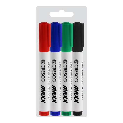 MAXX marker - set of 4 pieces on a whiteboard