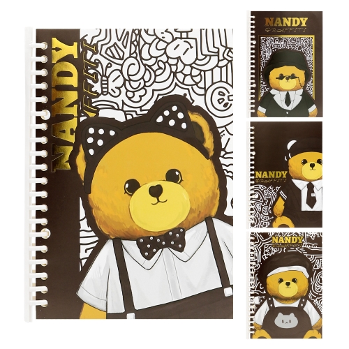 Spiral notebook JUNIOR Nandy Bear A5 80 sheets, lined