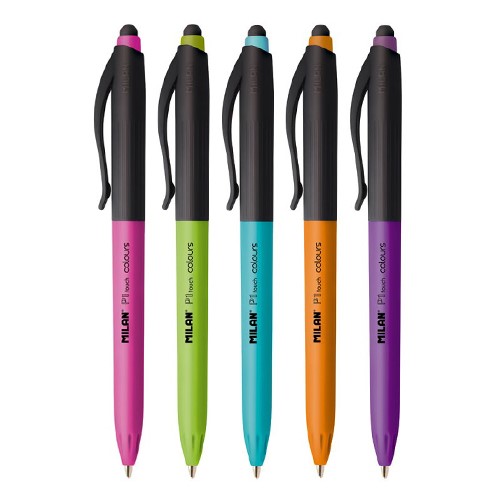 Ballpoint pen MILAN P1 Touch Stylus Colors - mix of colors