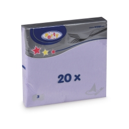 Napkins 3-layer 33 x 33 cm light purple 20 pcs (1)