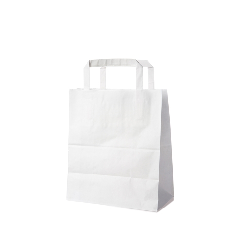 Paper bag white 18+8 x 22 cm [250 pcs]