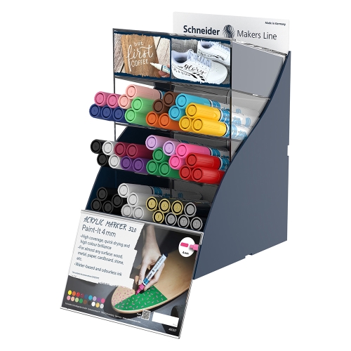 Schneider Display Stand: Paint-it 320 4mm Acrylic Marker, SiS Display, 52-piece assortment
