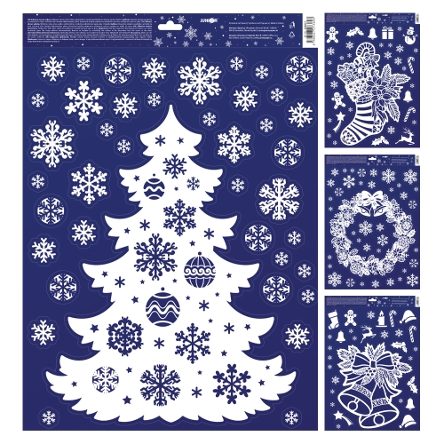 Adhesive stickers JUNIOR 30x42 cm - Christmas decorations - Mix