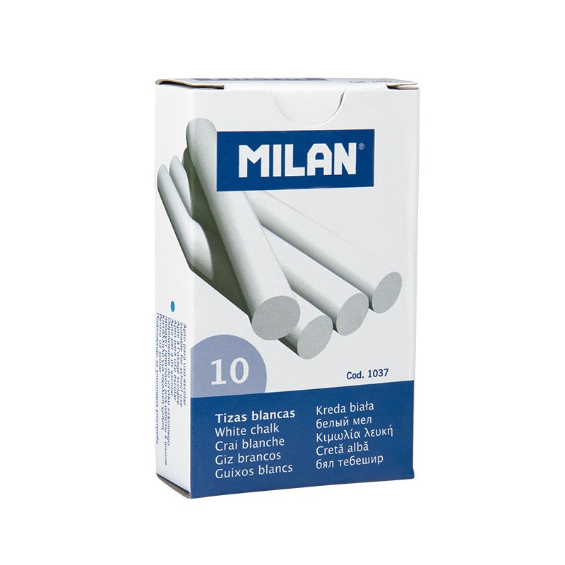 Krieda MILAN guľatá 10 ks biela +10 ks farebná - blister (2)