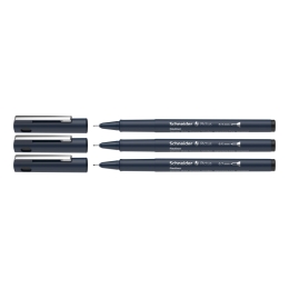 Fineliner Schneider Pictus (sada 3 ks) - čierna náplň