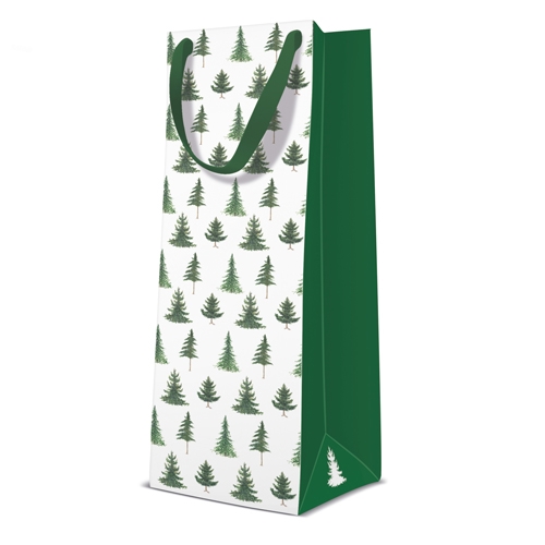 Darčeková taška PAW Conifer Trees, bottle - 12x37x10 cm