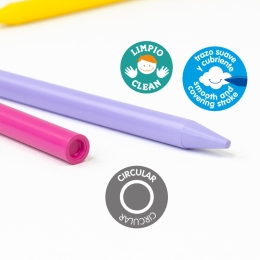 MILAN round plastic crayons 6 pcs (2)