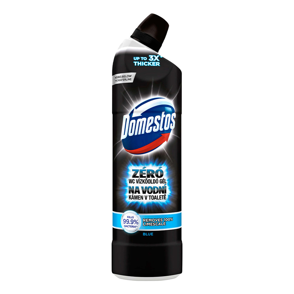 Domestos Zero Blue na vodný kameň v toalete 750 ml