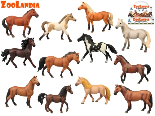 14cm 12asstd plastic horse in PB 12pcs in DBX