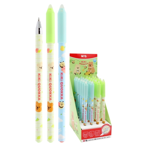 Gel pen /eraser M&G 0,5 mm, blue ink (2 colours)
