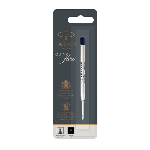 Ball cartridge Parker QuinkFlow - black F (0.8 mm)