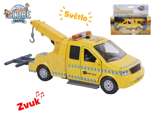 16cm BO die cast pull back Kids Globe Traffic tow truck w/light & sound in WBX